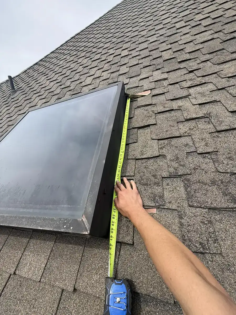 Rebuilt Roofing Skylight Inspection Frame Detail